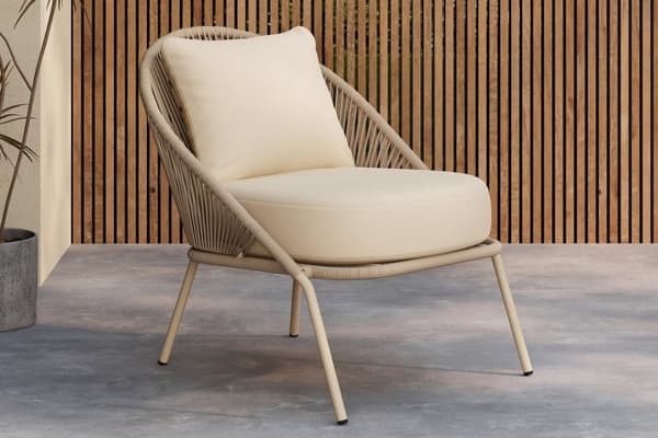 FURNLUX UDENDØRS LÆNESTOL LINDOS CREME & BEIGE 74CM