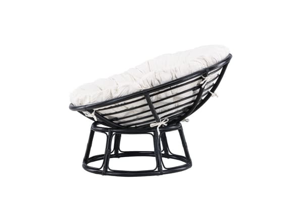 FURNLUX UTOMHUSFÅTÖLJ BONNIE VIT & SVART 115CM