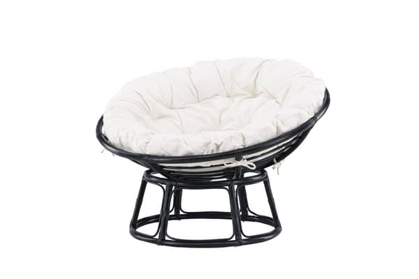 FURNLUX UTOMHUSFÅTÖLJ BONNIE VIT & SVART 115CM