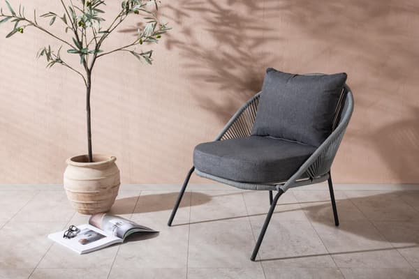 FURNLUX ULKOILUTUOLI LINDOS HARMAA & MUSTA 73CM