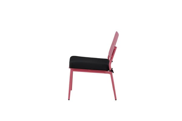 FURNLUX UTEMATSALSSTOL LINA SVART & ROSA 55CM