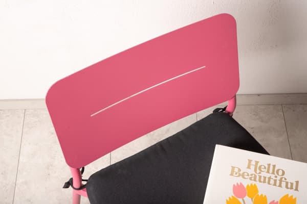 FURNLUX UTEMATSALSSTOL LINA SVART & ROSA 55CM