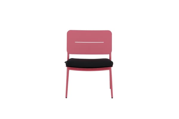 FURNLUX UTEMATSALSSTOL LINA SVART & ROSA 55CM