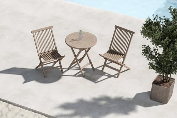 FURNLUX MATSTOL FÖR UTOMHUSBRUK KENYA TEAK 47CM