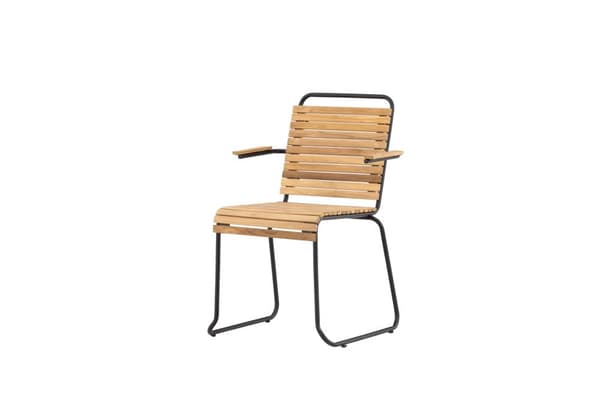 FURNLUX UDENDØRS SPISEBORDSSTOL BOIS SORT 55CM