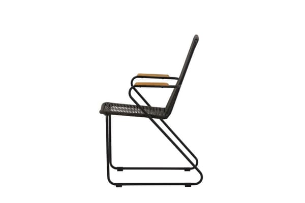 FURNLUX ULKORUOKAILUTUOLI BOIS TUMMANHARMAA & MUSTA 60CM
