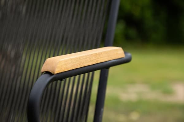 FURNLUX MATSTOL FÖR UTOMHUSBRUK BOIS MÖRKGRÅ & SVART 60CM