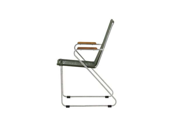 FURNLUX MATSTOL FÖR UTOMHUSBRUK BOIS GRÖN & SILVER 60CM