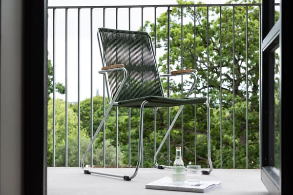 FURNLUX MATSTOL FÖR UTOMHUSBRUK BOIS GRÖN & SILVER 60CM