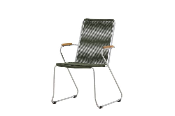 FURNLUX MATSTOL FÖR UTOMHUSBRUK BOIS GRÖN & SILVER 60CM