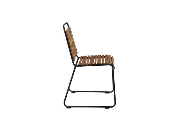 FURNLUX UDENDØRS SPISEBORDSSTOL BOIS SORT & AKACIE 57CM