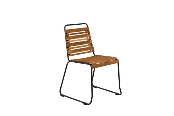 FURNLUX UDENDØRS SPISEBORDSSTOL BOIS SORT & AKACIE 57CM