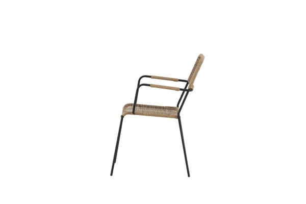 FURNLUX UTESERVERINGSSTOL LINDOS BEIGE & SVART 55CM