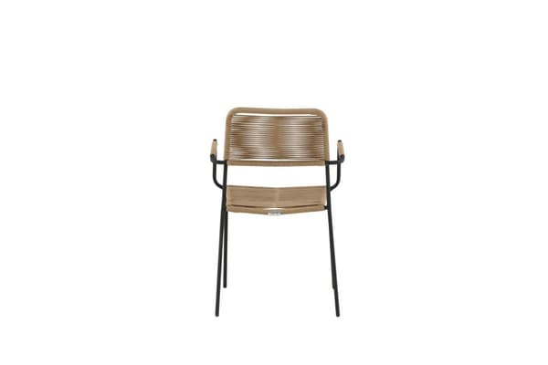 FURNLUX UTESERVERINGSSTOL LINDOS BEIGE & SVART 55CM