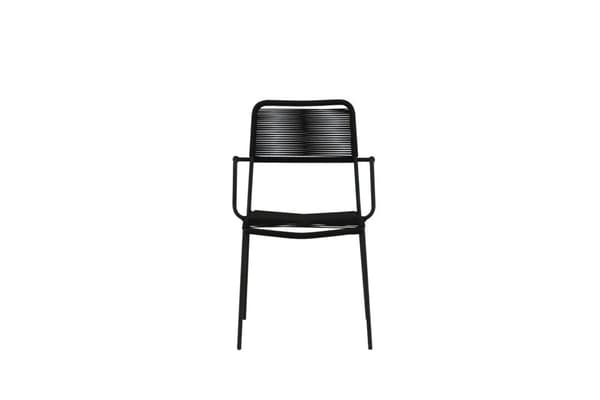 FURNLUX UTOMHUS MATSTOL LINDOS SVART 55CM