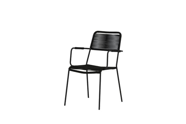 FURNLUX UTOMHUS MATSTOL LINDOS SVART 55CM