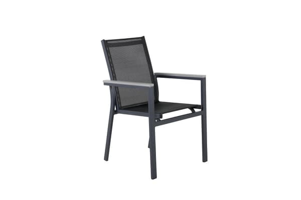 FURNLUX UDENDØRS SPISEBORDSSTOL PARMA SORT 57CM