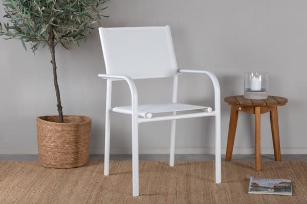 FURNLUX UTOMHUS MATSTOL SANTORINI VIT 56CM