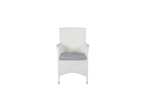 FURNLUX ULKORUOKAILUTUOLI MALIN HARMAA & VALKOINEN 58CM