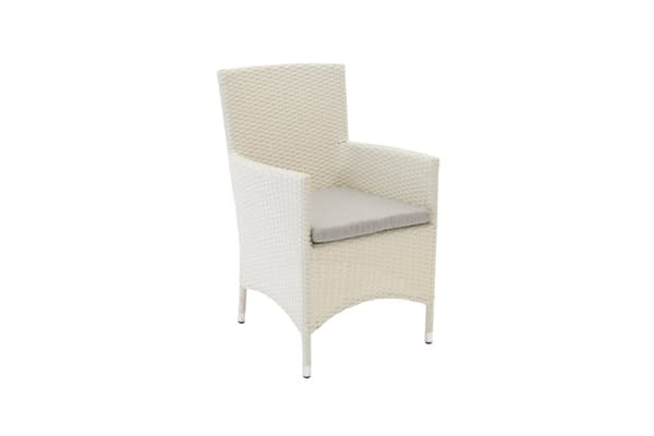 FURNLUX UTEMATSALSSTOL MALIN GRÅ & VIT 58CM