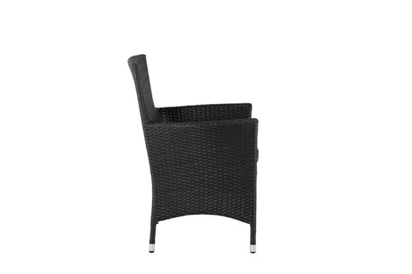 FURNLUX ULKORUOKAILUTUOLI MALIN HARMAA & MUSTA 58CM