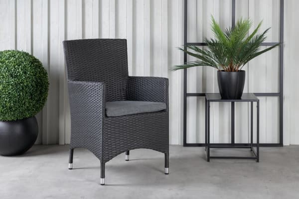 FURNLUX ULKORUOKAILUTUOLI MALIN HARMAA & MUSTA 58CM