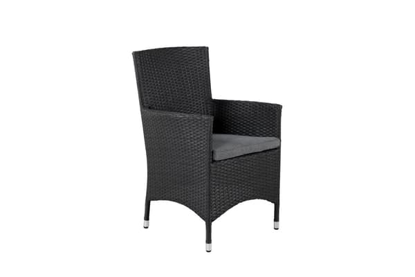 FURNLUX ULKORUOKAILUTUOLI MALIN HARMAA & MUSTA 58CM