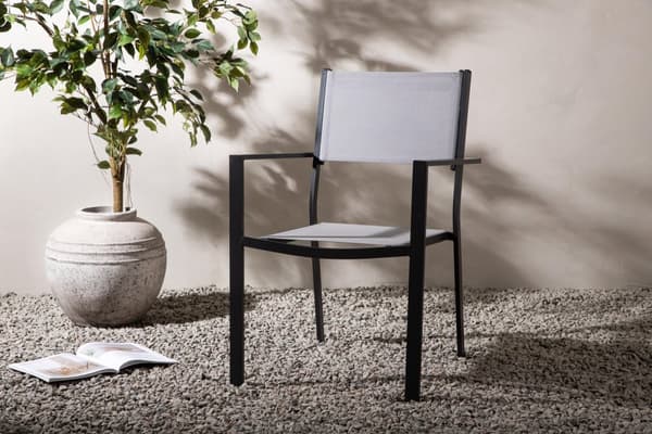 FURNLUX ULKOILMARUOKAILUTUOLI COPACABANA HARMAA & MUSTA 57CM