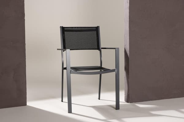 FURNLUX ULKOILMARUOKAILUTUOLI COPACABANA MUSTA 57CM