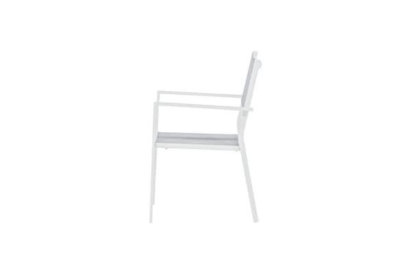 FURNLUX ULKORUOKAILUTUOLI COPACABANA HARMAA & VALKOINEN 57CM