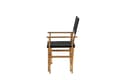 Pikkukuva 3 / 7: FURNLUX ULKORUOKAILUTUOLI MARION BLACK & ACACIA 53CM