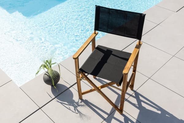 FURNLUX MATSTOL FÖR UTOMHUSBRUK MARION SVART & AKACIA 53CM