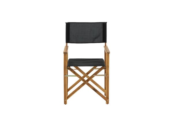 FURNLUX MATSTOL FÖR UTOMHUSBRUK MARION SVART & AKACIA 53CM