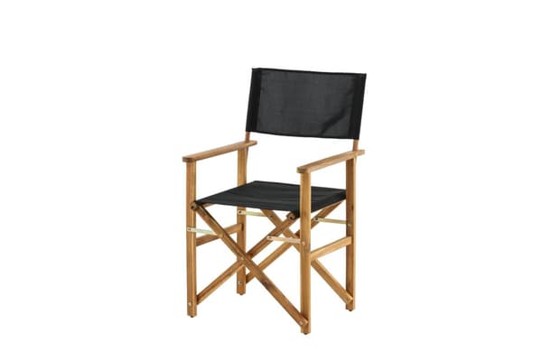 FURNLUX MATSTOL FÖR UTOMHUSBRUK MARION SVART & AKACIA 53CM