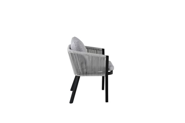 FURNLUX UTOMHUSMATSTOL VIRYA GRÅ & SVART 60CM