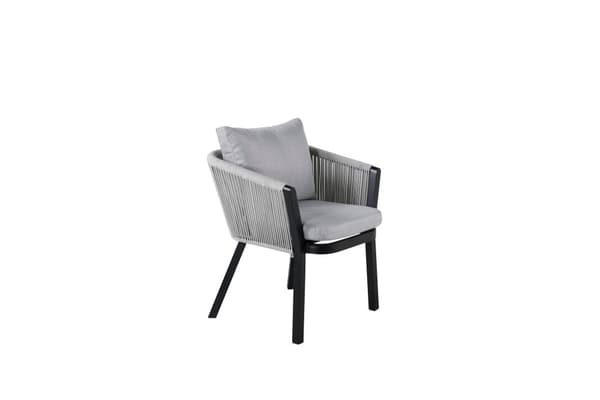 FURNLUX UTOMHUSMATSTOL VIRYA GRÅ & SVART 60CM