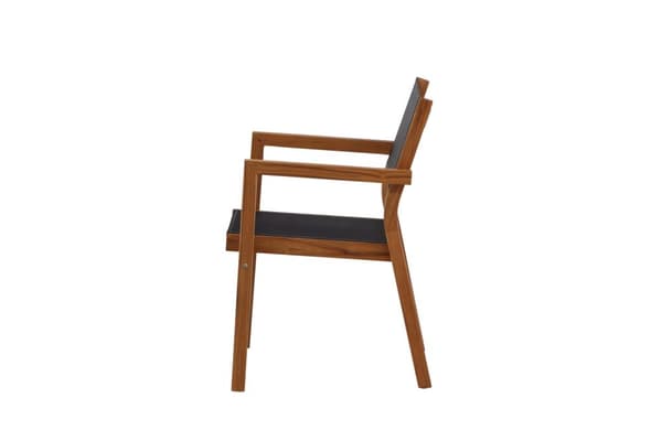 FURNLUX UTEMATSALSSTOL VENICE SVART & AKACIA 61CM