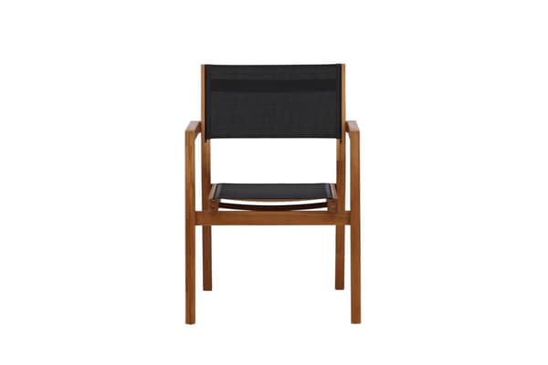FURNLUX UTEMATSALSSTOL VENICE SVART & AKACIA 61CM