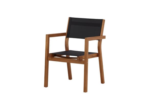 FURNLUX UTEMATSALSSTOL VENICE SVART & AKACIA 61CM