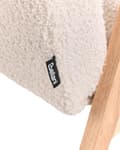 Miniatyrbilde 8 av 10: Barnestol Lysebeige Boucle-trekk med Treben Lenestol for Barn Barnerom
