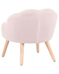 Miniatyrbilde 6 av 10: Barnestol Pastellrosa Boucle-trekk med Treben Lenestol for Barn Barnerom