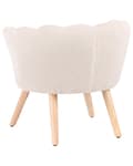 Miniatyrbilde 6 av 10: Barnestol Lys Beige Boucle Polstring Treben Lenestol for Barn Barnerom