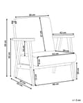 Miniatyrbilde 3 av 10: Barnestol Pastellrosa Boucle-trekk med Treben Lenestol for Barn Barnerom