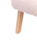 Miniatyrbilde 9 av 10: Barnestol Pastellrosa Boucle-trekk med Treben Lenestol for Barn Barnerom