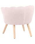 Miniatyrbilde 6 av 10: Barnestol Pastellrosa Boucle Polstring Treben Lenestol for Barn Barnerom