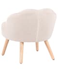 Miniatyrbilde 6 av 10: Barnestol Lysebeige Boucle-trekk med Treben Lenestol for Barn Barnerom