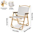 Miniatyrbild 2 av 2: Bärbar Fällbar Campingstol, Lättviktsram i Aluminiumlegering, Ergonomisk Design, Halkfria Säkerhetsfunktioner,Kaki