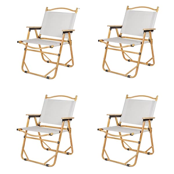Campingstol, lättvikts aluminiumlegering, hållbar oxfordtyg, ergonomisk design,4PCS Khaki