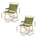 Miniatyrbild 2 av 2: Campingstol, lättvikts aluminiumlegering, hållbar oxfordtyg, ergonomisk design,2PCS  Grön