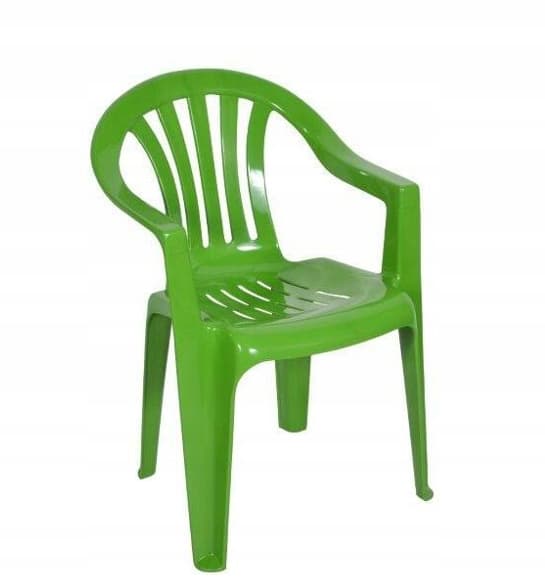 Limefärgad plastträdgårdsstol Zircon